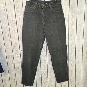 Vintage Juniors Levis Jeans 11 Short Green 550 Denim Tapered Leg Relaxed Fit USA
